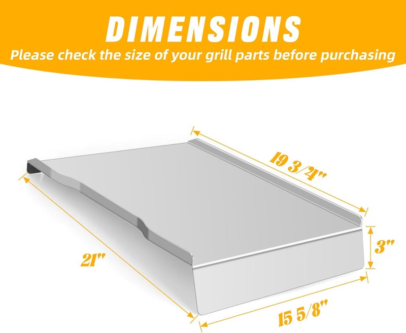 GORGERILA Drip Tray Replacement Parts for Traeger Ironwood 650, Redland, Redland XL, Stainless Steel Drip Pan Replacement Parts Accessories for Traeger KIT0438 BAC506 Pellet Smoker Grills - Image 2